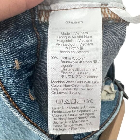 Madewell The Mid-Rise Perfect Vintage Jeans Ainsdale Wash Distressed Size 33 - Picture 9 of 10